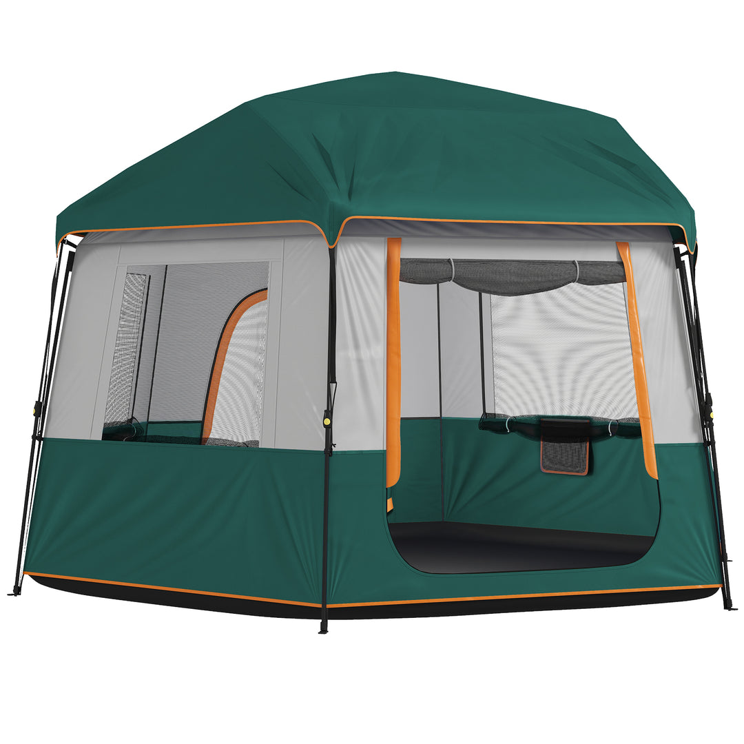 Cabin Tent Easy Setup 3000mm Waterproof Camping Tent 4 Person with Car