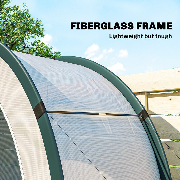 Foldable Small Greenhouse, Portable Green House Mini Greenhouse with Zipper Door, PE Base, 200 x 80 x 164 cm