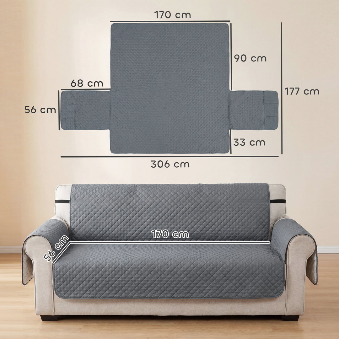 Waterproof Sofa Cover 3 Seater, Soft Couch Cover for Dogs Cats Pets, N