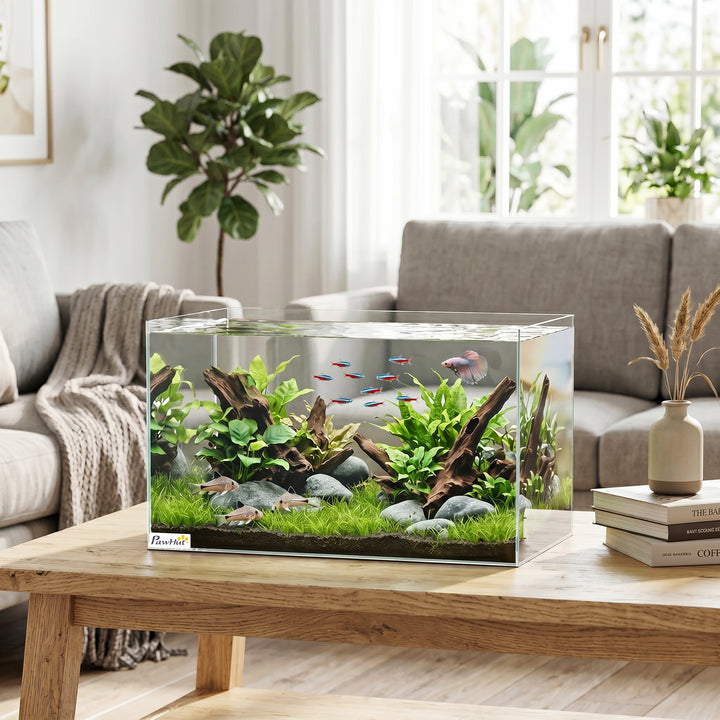Fish Tank Bare Glass for DIY Glass Aquarium with Protective Base Mat 4