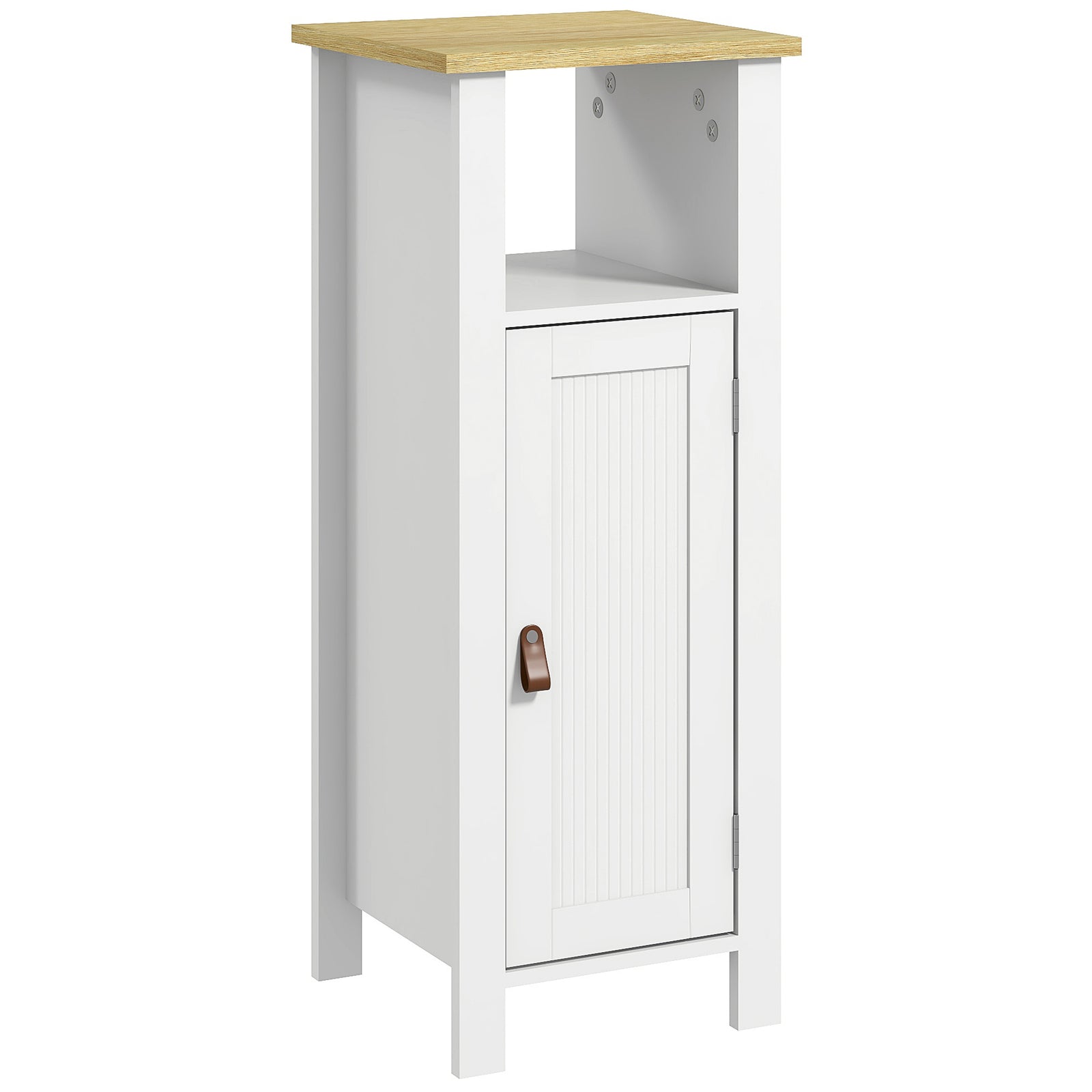 Slim Bathroom Storage Cabinet - White
