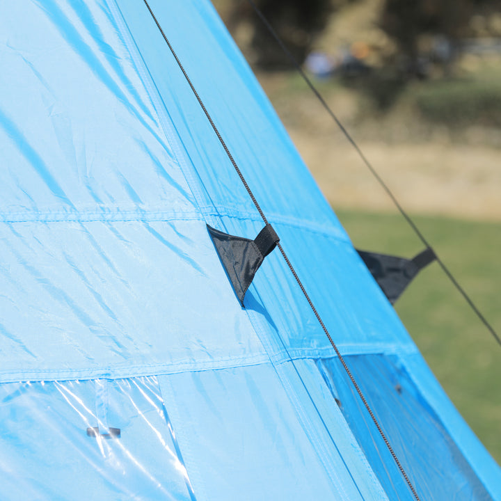 6 Men Tipi Tent with Carry Bag - Blue