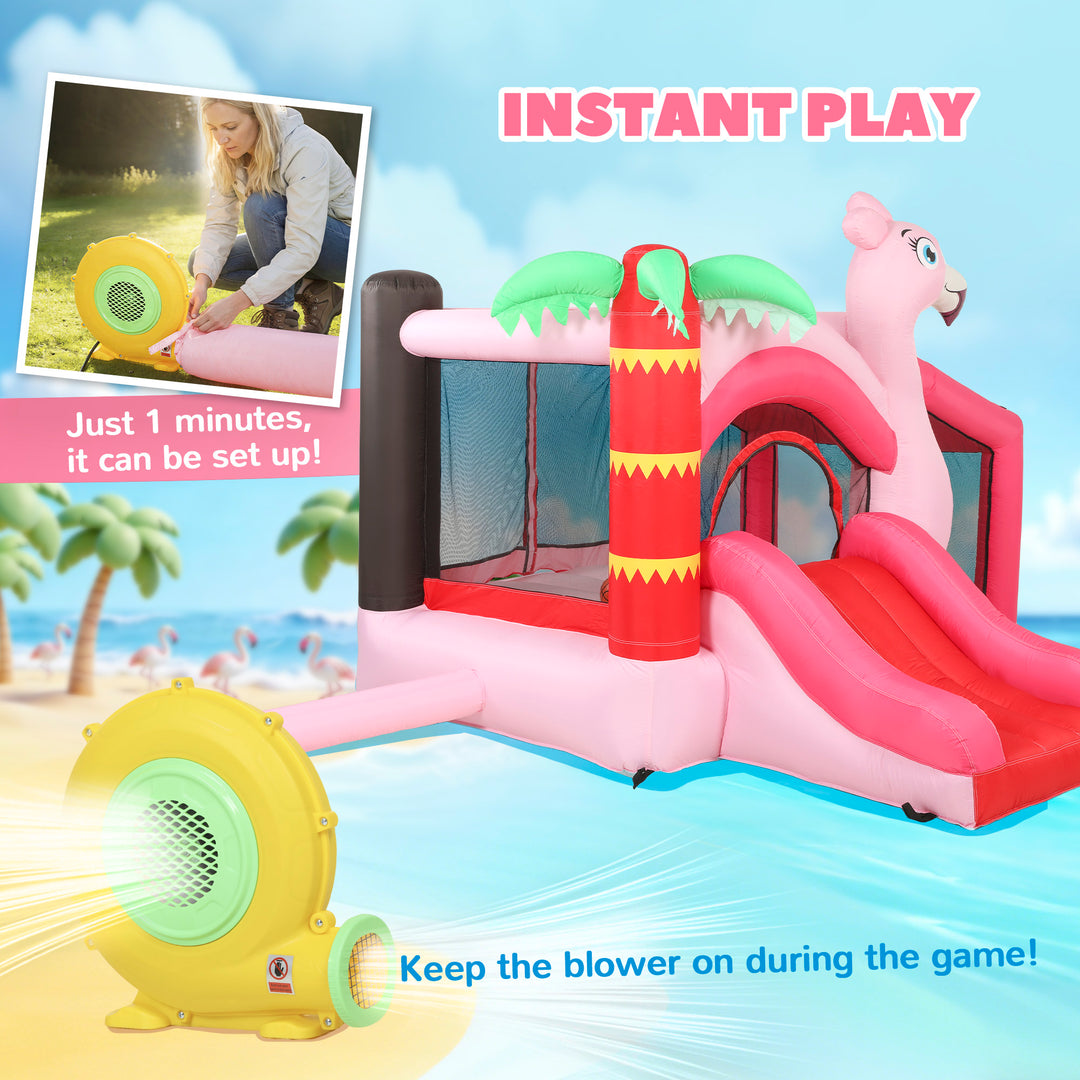 Inflatable Bounce House for Kids with Slide, Ball Pit, Basketball Hoop