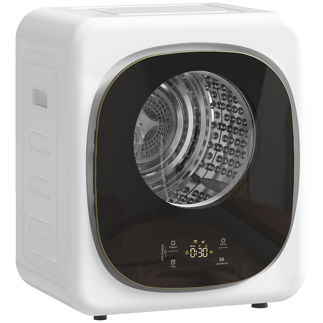 4kg Vented Tumble Dryer with 5 Drying Mode, 800W Compact Freestanding 