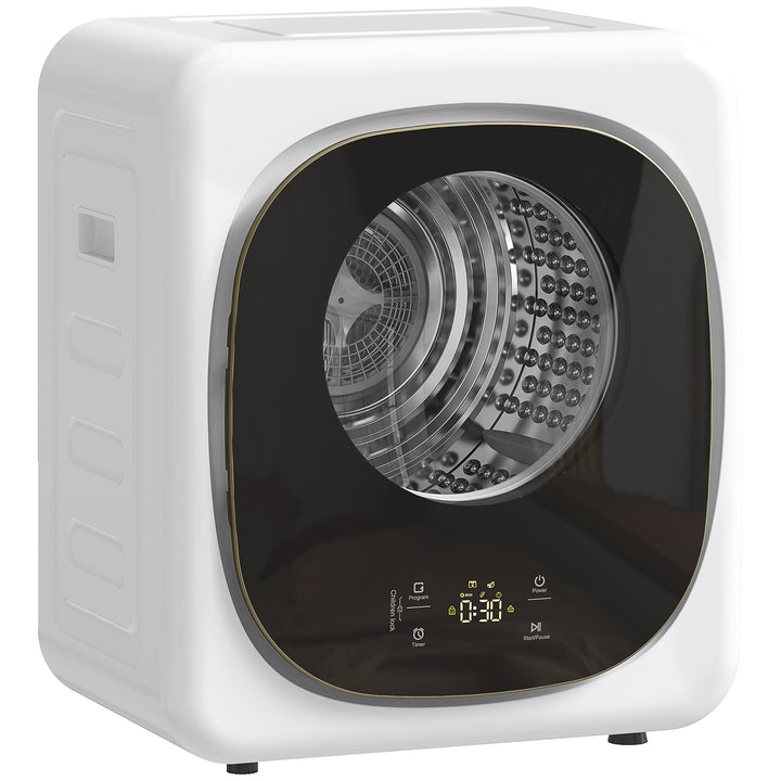 4kg Vented Tumble Dryer with 5 Drying Mode, 800W Compact Freestanding 