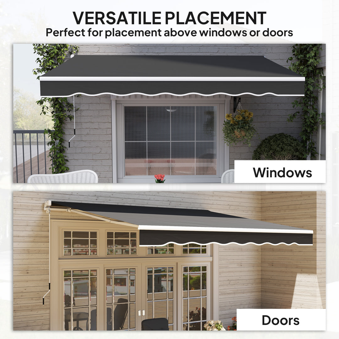 Garden Retractable Awning - Black