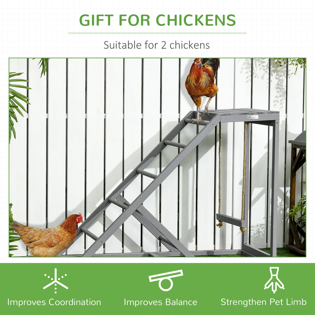Walk-In Chicken Run, Metal Chicken Coop with Cover, Outdoor Hen Poultry House Cage with Chicken Activity Shelf, for Chickens, Rabbits, Ducks, 2.8 x 1.9 x 2m