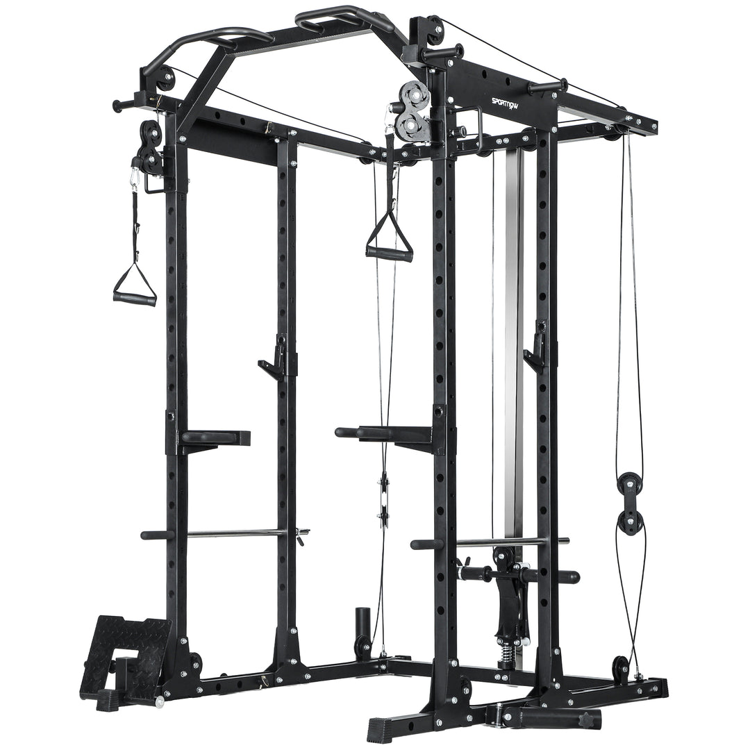 Lat Pull-Down Home Gym Machine with Cable Crossover for Home Strength Training