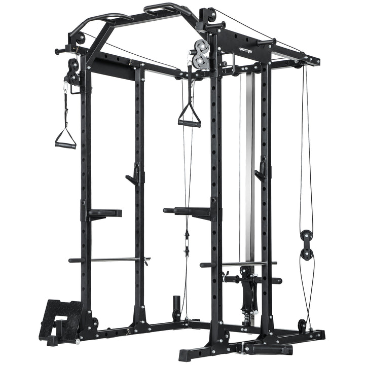 Lat Pull-Down Home Gym Machine with Cable Crossover for Home Strength Training