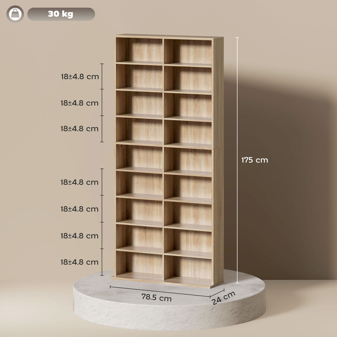 640 CD Storage Tower - Nature Wood Finish