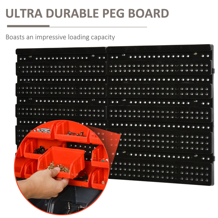 30 Cubbie On-Wall Storage Board Tool Screw Organiser Garage Workshop DIY Container w/ Screw Kit Tool Equipment Tidy