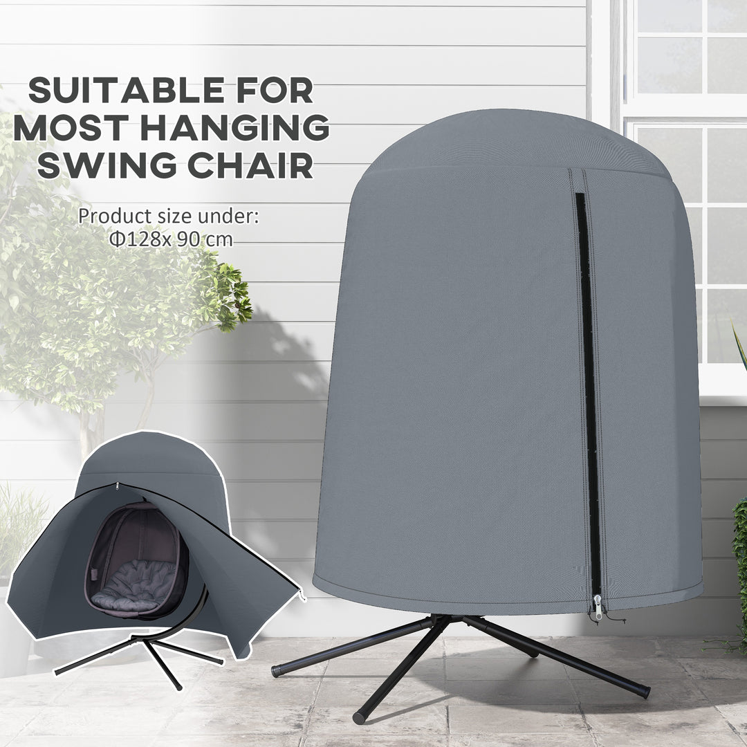 190 x Φ128cm Hanging Egg Chair Furniture Cover - Grey