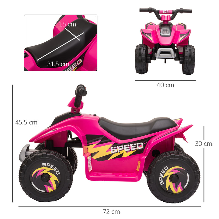 HOMCOM 6V Kids Electric Ride on Car ATV Toy Quad Bike Four Big Wheels w/ Forward Reverse Functions Toddlers for 18