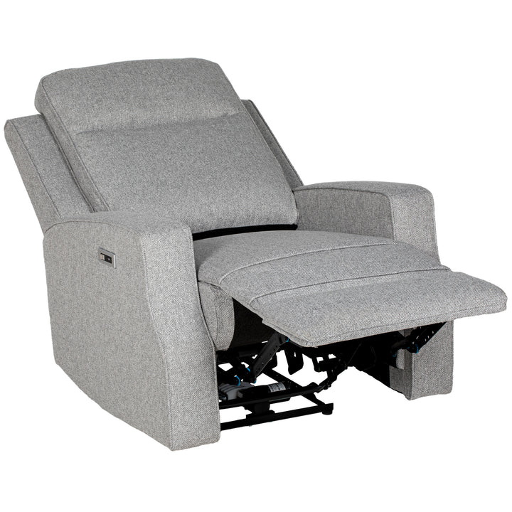 HOMCOM Electric Recliner Armchair, Recliner Chair with Adjustable Leg Rest, USB Port, Grey | Aosom UK