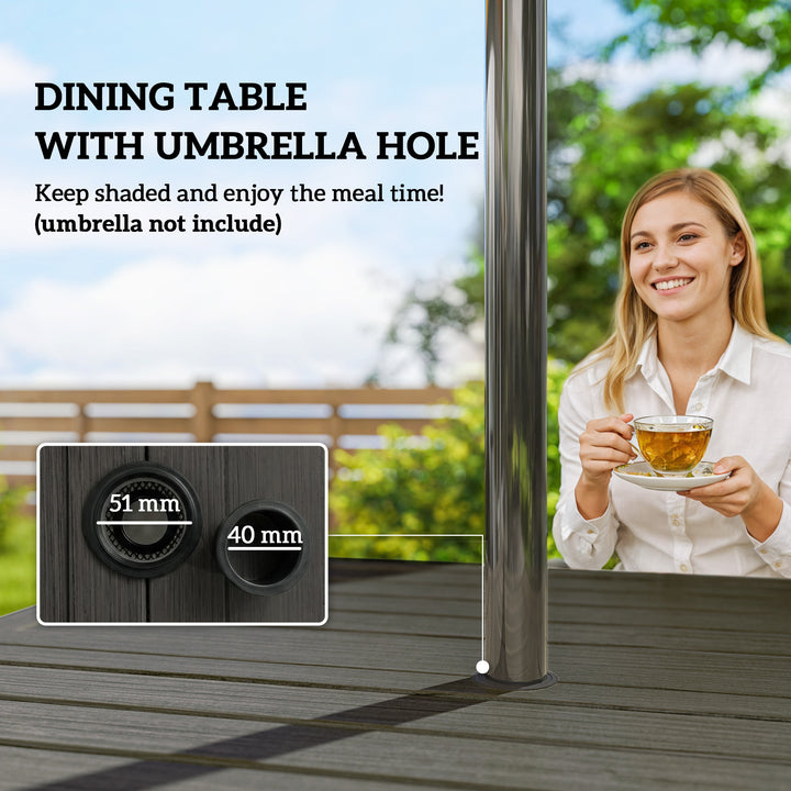 5 Pieces Outdoor Dining Set for 4, Garden Table and Stackable Chairs w