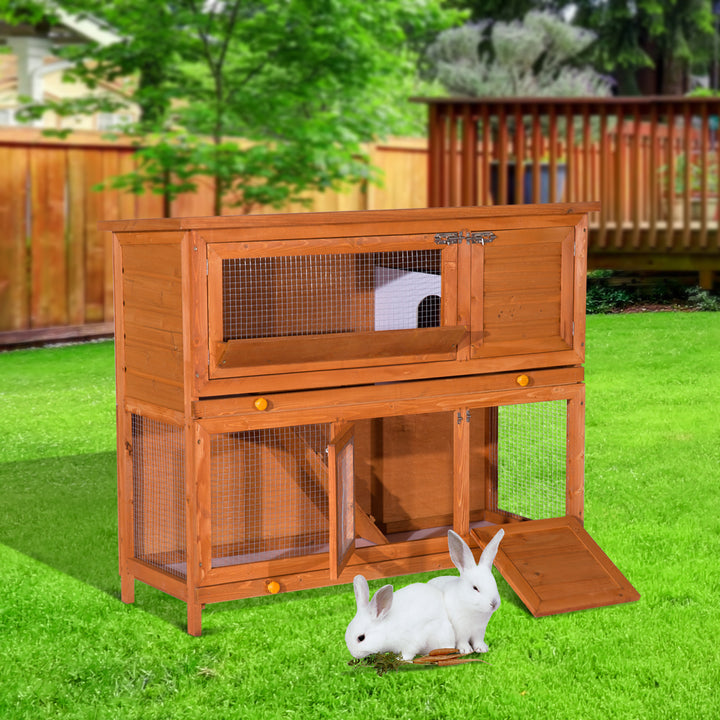 48-Inch Antifungal Fir Board Guinea Pigs Hutches Sauce Yellow