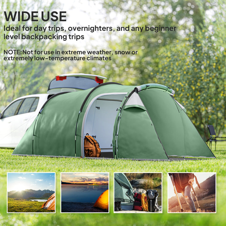 MCL Three-Man, Two-Room Tent - Green