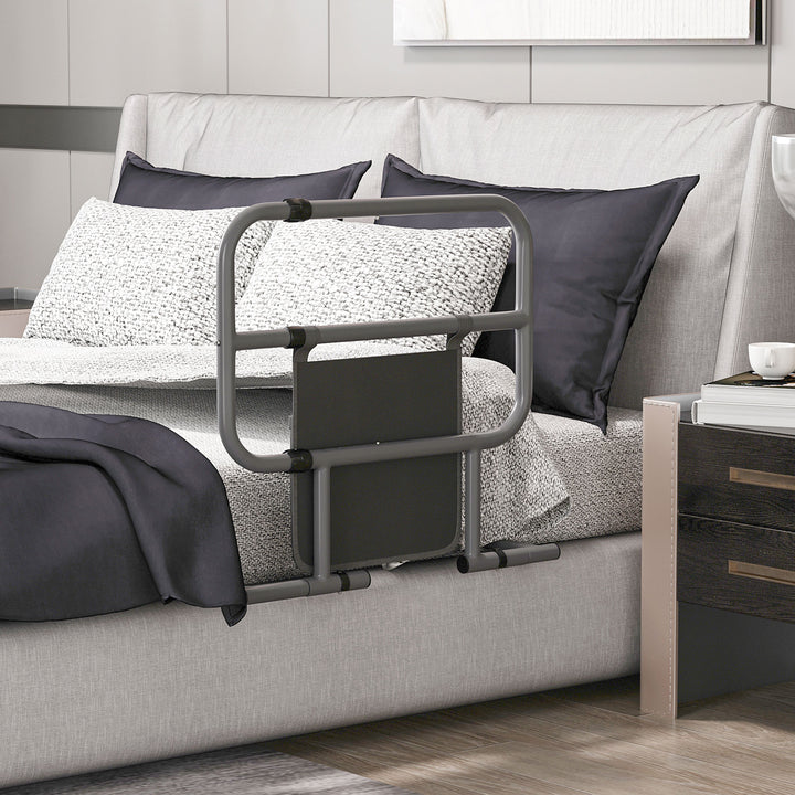 Folding Bed Rail for Elderly Adults, Bed Assist Rail with Storage Pock