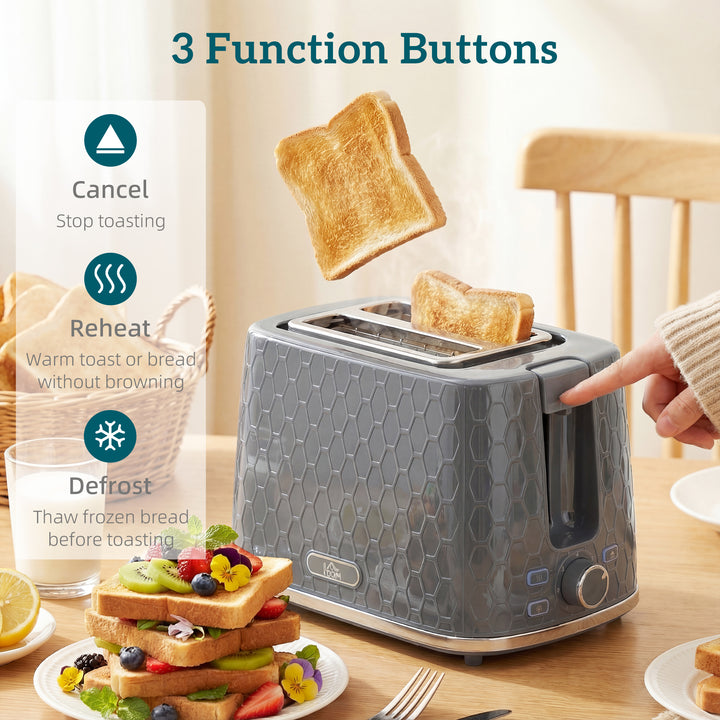 Kettle and Toaster Set, 1.7L 3000W Rapid Kettle with Limescale Filter, 2 Slice Toaster with 7 Browning Controls