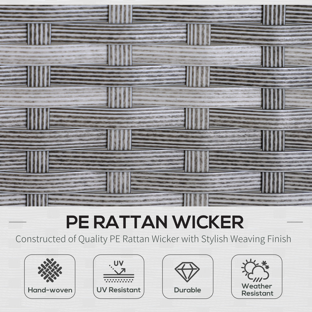 MCL 6-Seater Rattan Dining Set Sofa Table Footstool Outdoor w/ Cushion Garden Furniture