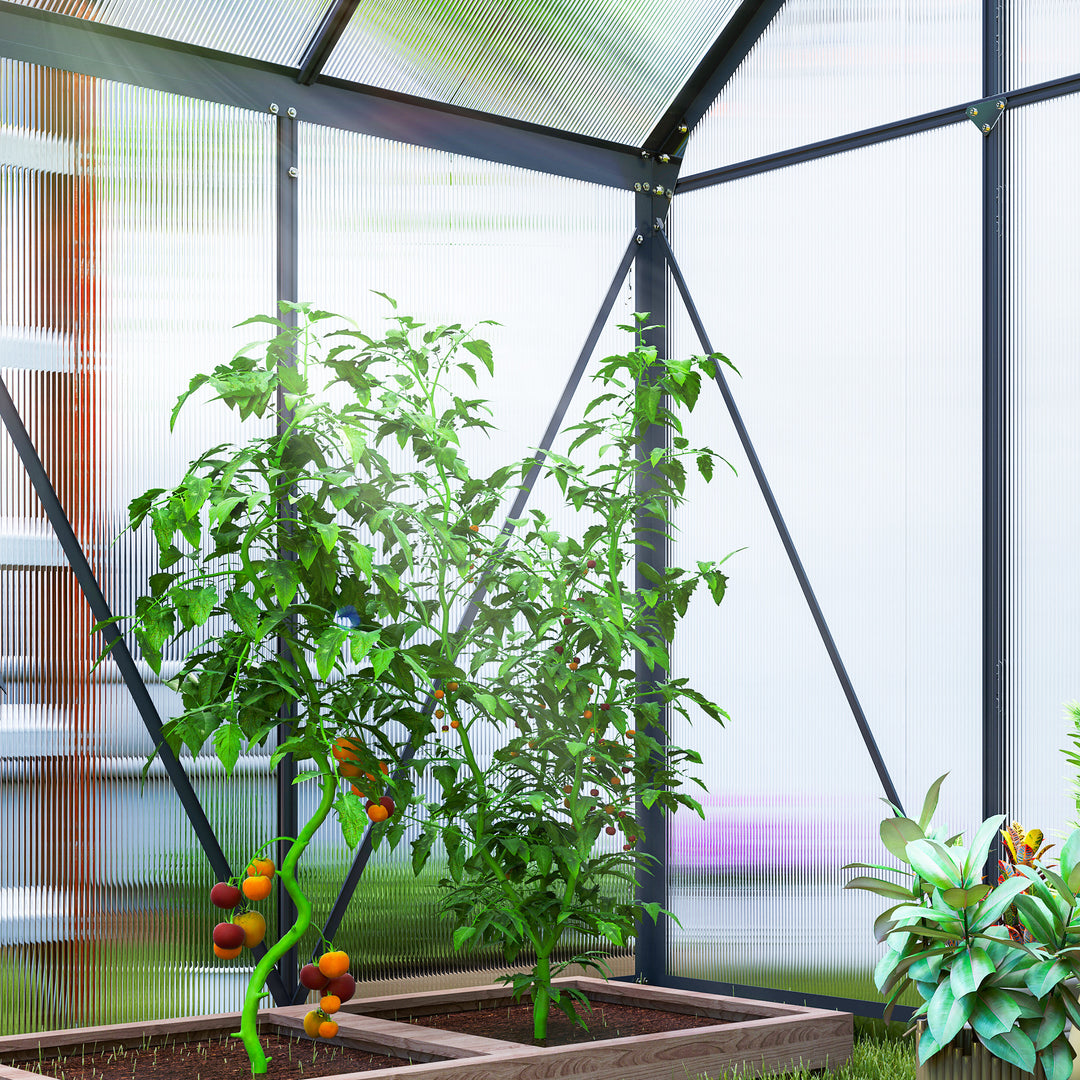 192.5 x 131cm Walk-In Polycarbonate Greenhouse