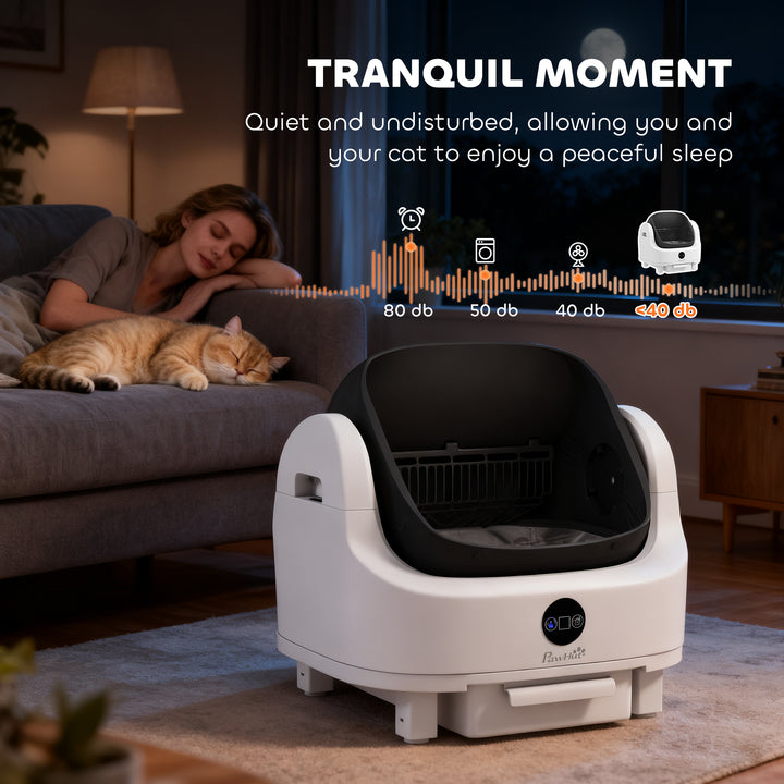 Self Cleaning Cat Litter Tray Top Opening Design, Automatic Litter Box