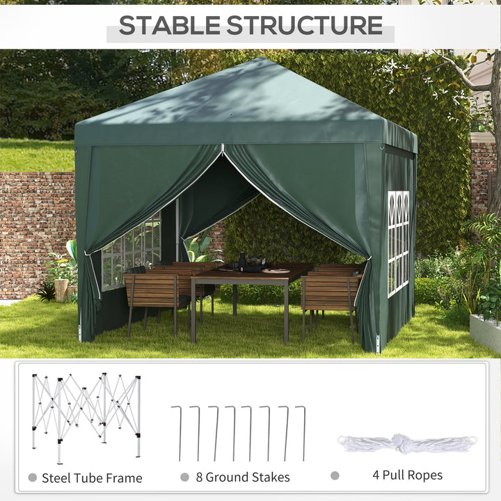 Outsunny Pop Up Gazebo Marquee, size(3m x 3m)