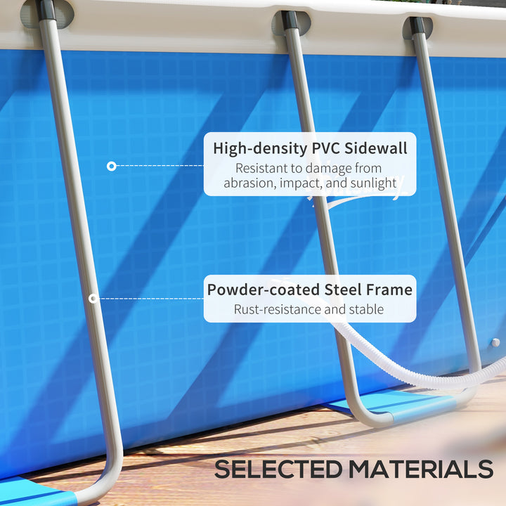 207 x 400cm Five-Person Above Ground Swimming Pool, with Ladder - Blue