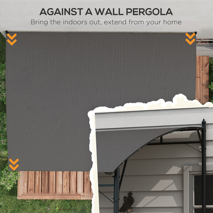 3 x 4m Metal Frame Pergola - Grey