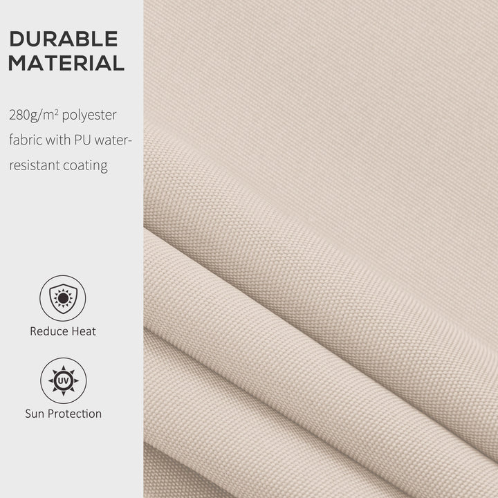 Manual Retractable Awning, 3x2.5 m-Ivory White