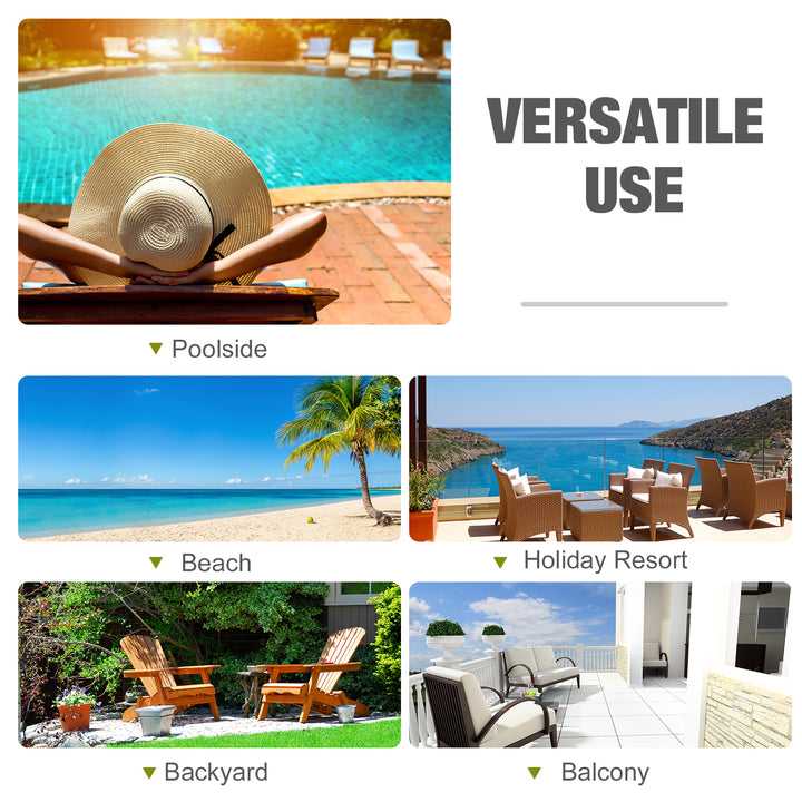 MCL 2 Seater Rattan Lounger Adjustable Double Chaise Chair Loveseat w/ Cushion - Grey