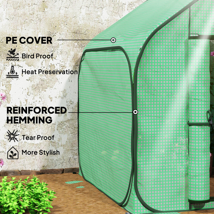 150 x 148cm Pop-Up Greenhouse - Green