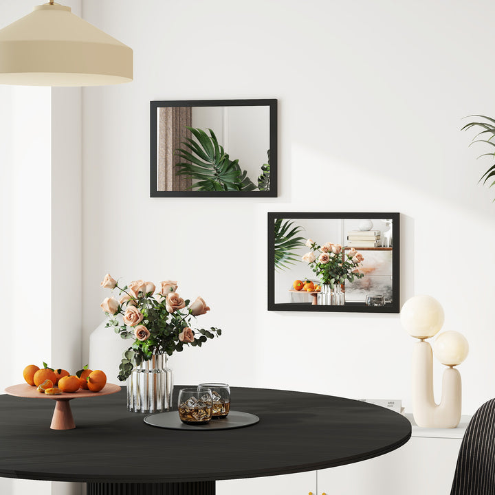 Wall Bathroom Mirror, 30 x 40 cm Wall-Mounted Mirror for Living Room, 