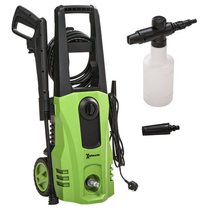 DURHAND 1800W High Pressure Washer, 150 Bar Pressure, 510 L/h Flow, High-Performance Portable Power Washer Jet Wash Cleaner for Garden | Aosom UK