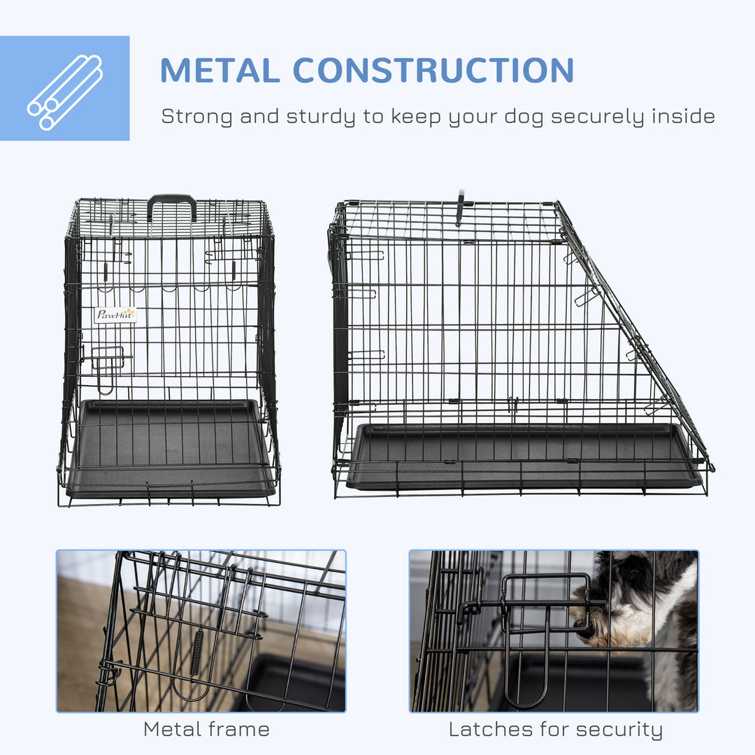 MCL Trapeze Collapsible Dog Pet Travel Box Cage Removable Tray 77 x 47 x 55cm