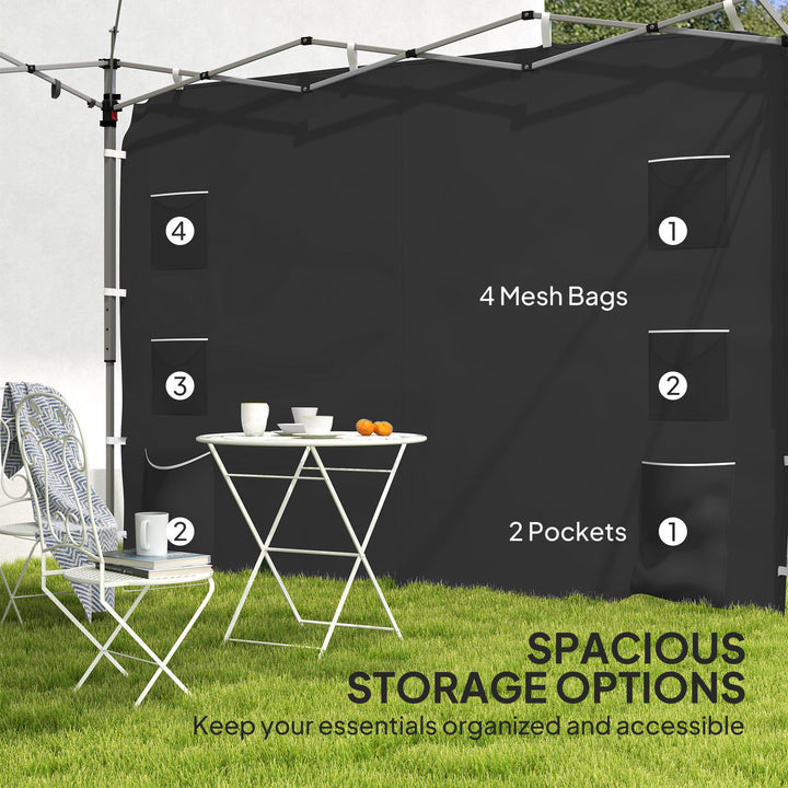 195 x 295cm Replacement Gazebo Sidewall - Black