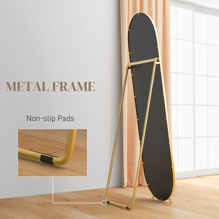 Two-Way Curved Full Length Mirror - Gold Tone