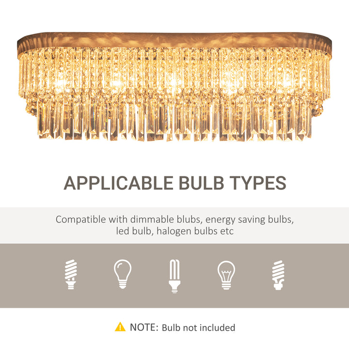 Modern Raindrop Crystal Chandelier, Round Rectangular hanging Ceiling Light, Linear Hanging Lighting with Stainless Steel Base, for Restaurant Kitchen Island Dining Room Hotel, Silver
