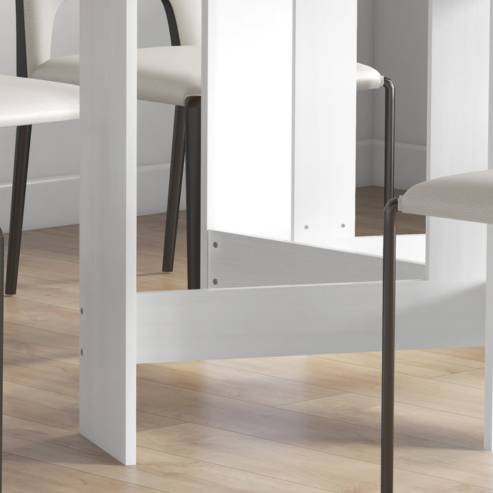 Folding Dining Table, Drop Leaf Table for Small Spaces, Oval Tabletop for Dining Room, Ash Wood-Effect