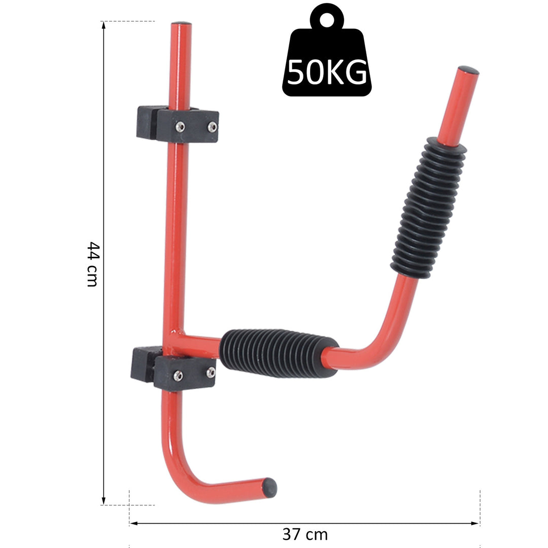 HOMCOM Canoe/Kayak Aluminum Wall Mount Hangers-Red | Aosom UK