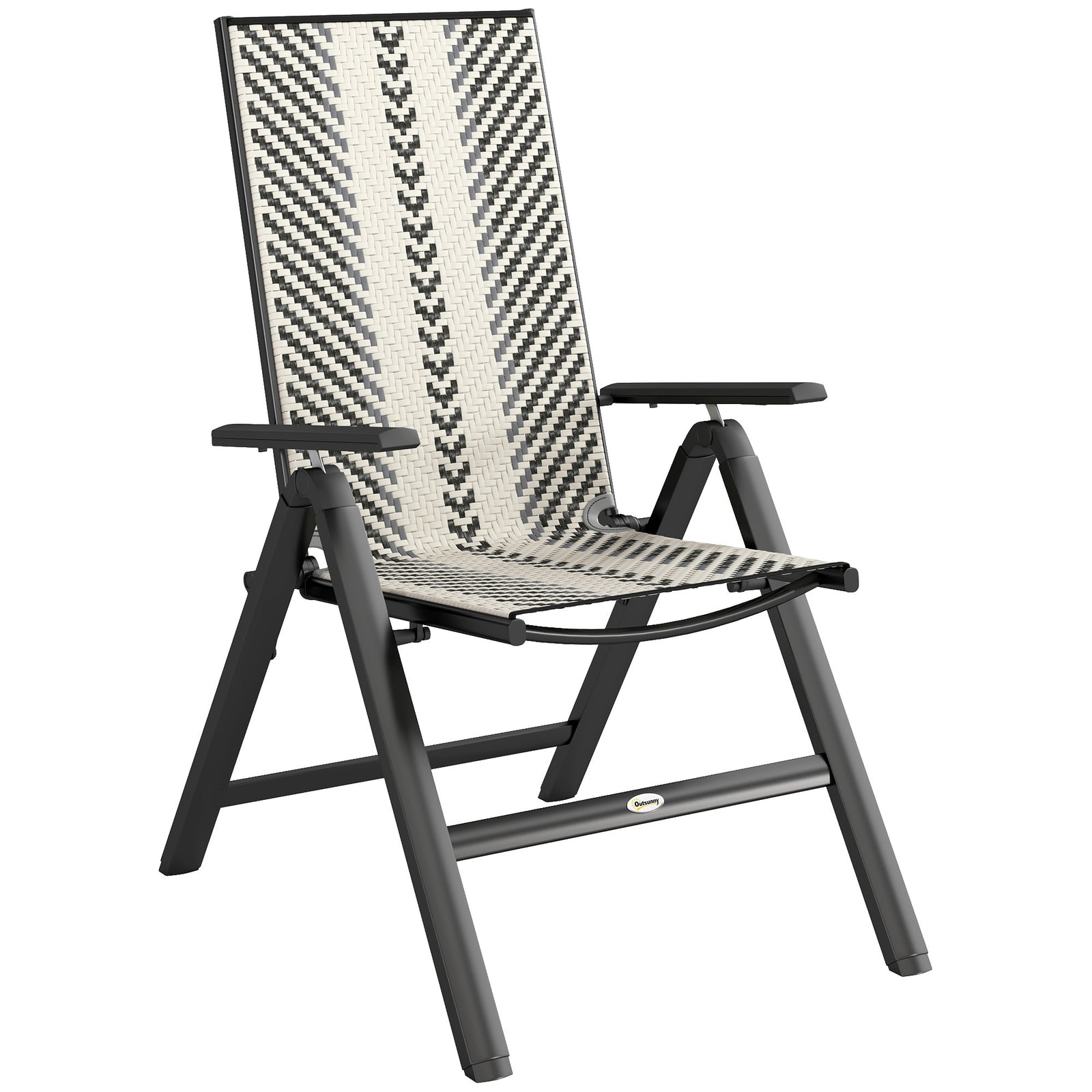 Rattan Reclining Garden Chairs - Grey