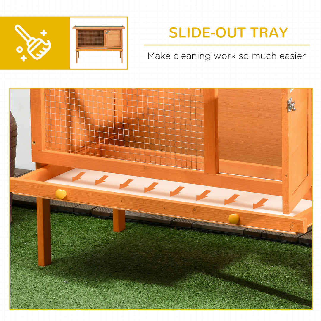 Rabbit Hutch Outdoor Guinea Pig Hutch Bunny Cage Shelter Outdoor, 90 x 45 x 65cm