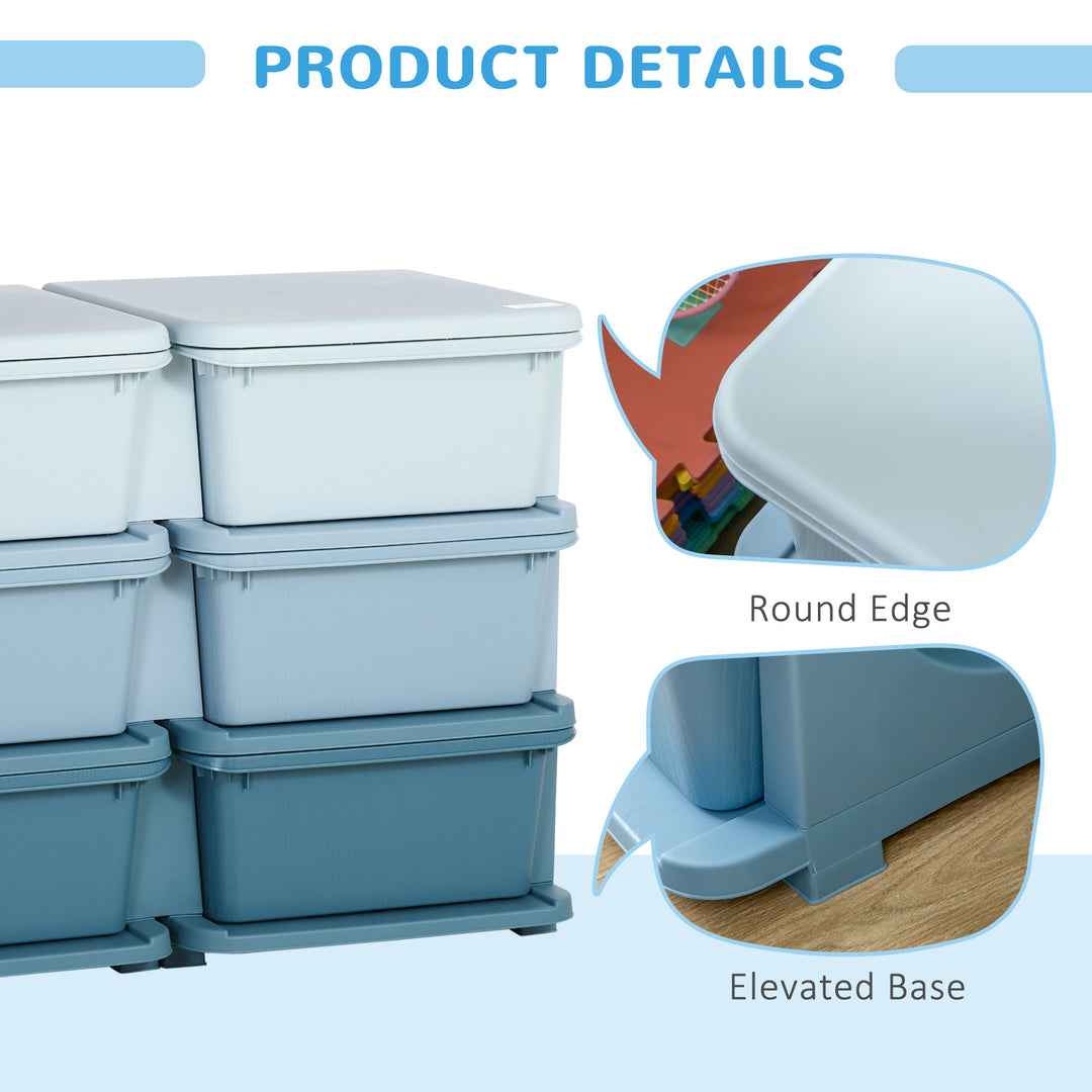Kids Storage Unit, with Six Drawers - Blue
