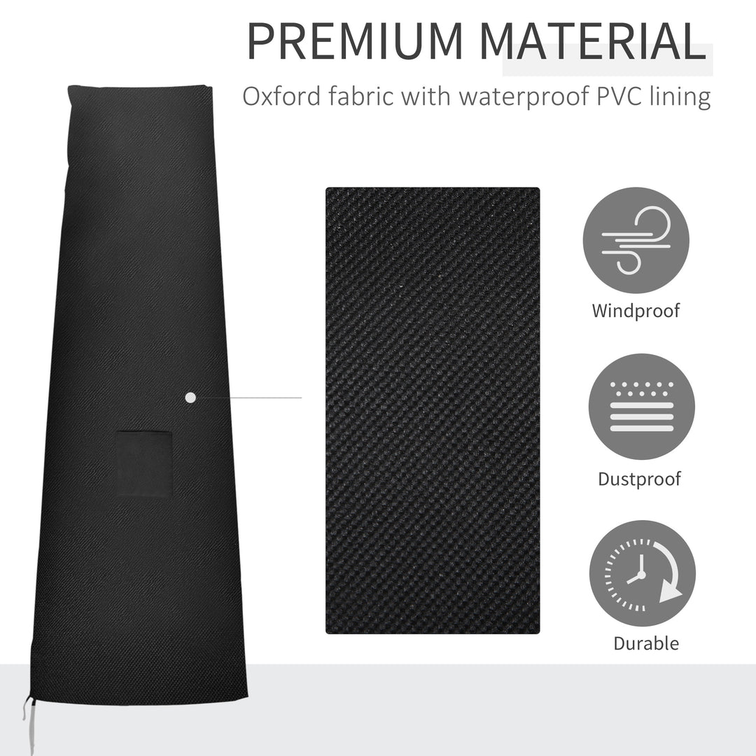Garden Parasol Cover Waterproof Outdoor Cantilever Banana Umbrella Protector 300D Oxford Fabric 240 x 48/70 cm for 3 m Cantilever Parasol