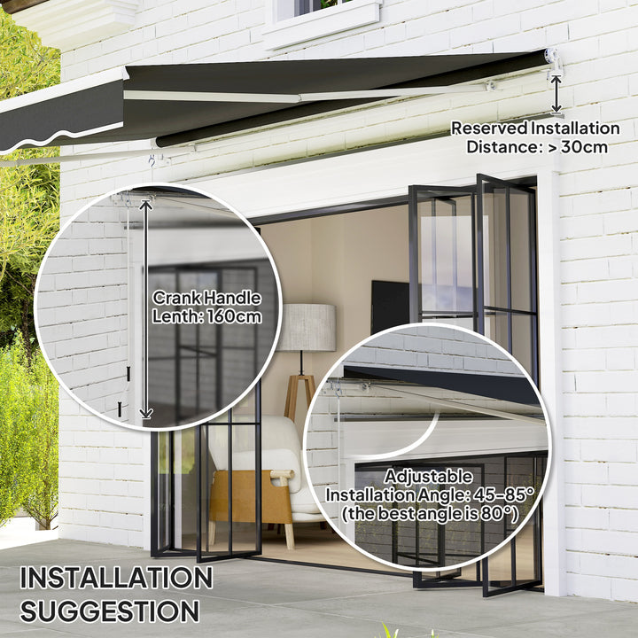 Garden Retractable Awning - Black