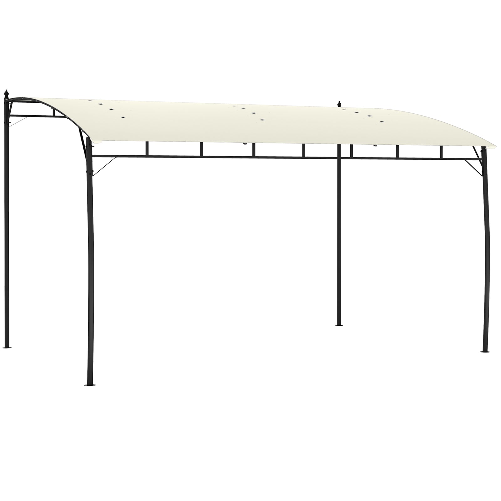 3 x 4m Metal Frame Pergola - Cream