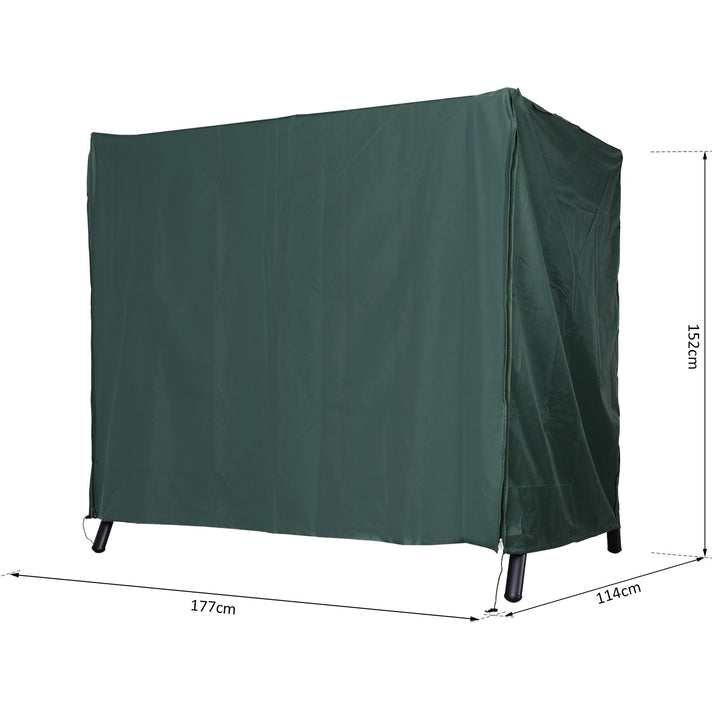 152 x 177cm Three-Seater Swing Chair Protective Cover Green