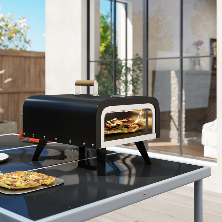 Gas Powered 12" Pizza Oven - Black