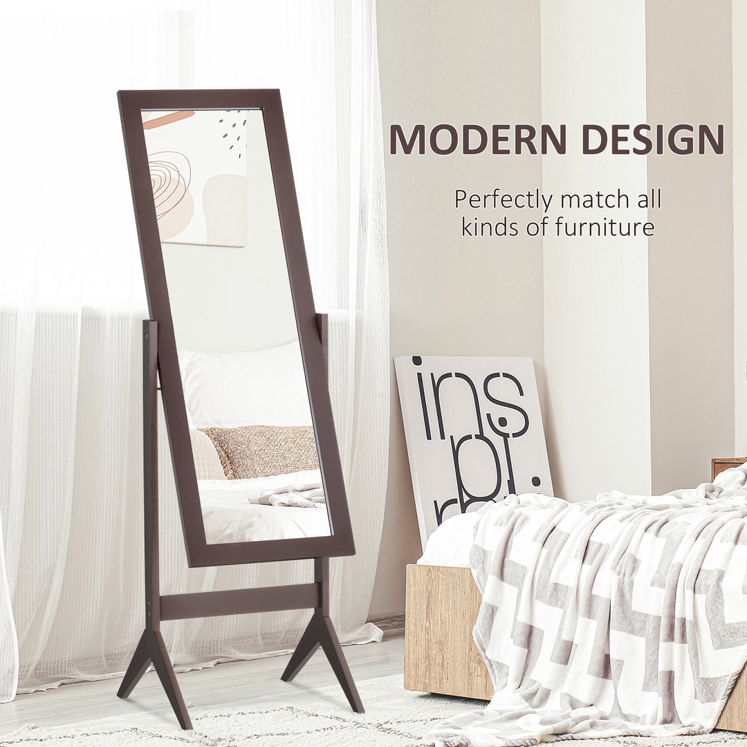 MCL Full Length Mirror, Freestanding Adjustable Angle Dressing Mirror for Bedroom, Living Room, 148 x 47 cm, Brown