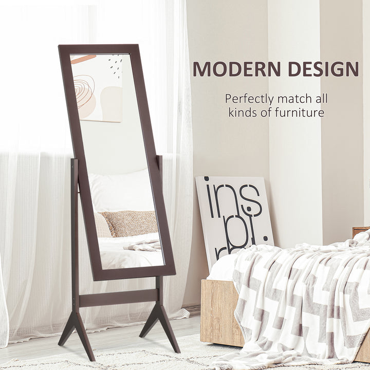MCL Full Length Mirror, Freestanding Adjustable Angle Dressing Mirror for Bedroom, Living Room, 148 x 47 cm, Brown